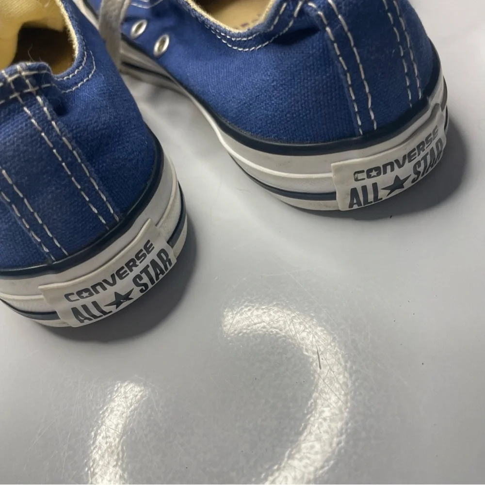 Converse All Star Low Tops Kids Size 2 Blue Shoes PRELOVED Chucks